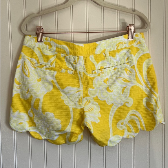 Lilly Pulitzer Yellow Buttercup Short Scallop Hem 100% Cotton Size 2 - Picture 8 of 13